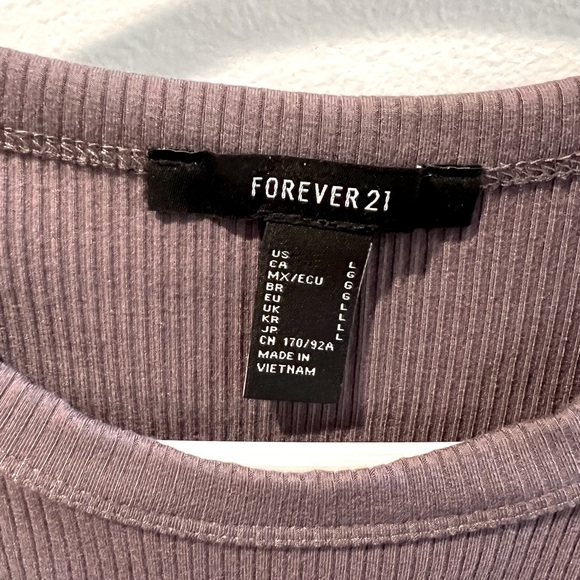 Forever 21 Grey Fitted Baby Tee - Picture 3 of 3